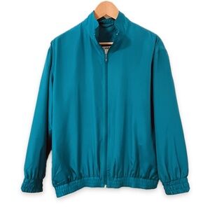 VTG Silk Bomber Jacket WinterSilks 100% Silk Vintage 80s Tracksuit Windbreaker